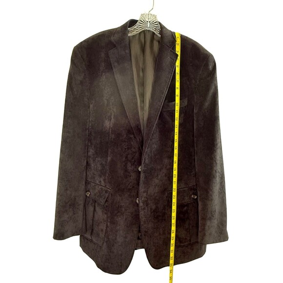 Ralph Ralph Lauren Men’s Blazer Jacket 41L Gray Velvet Look 2 Button Dillard’s - Picture 5 of 13